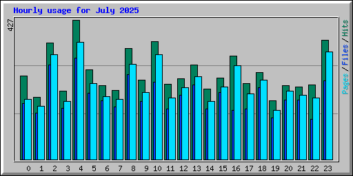 Hourly usage for July 2025